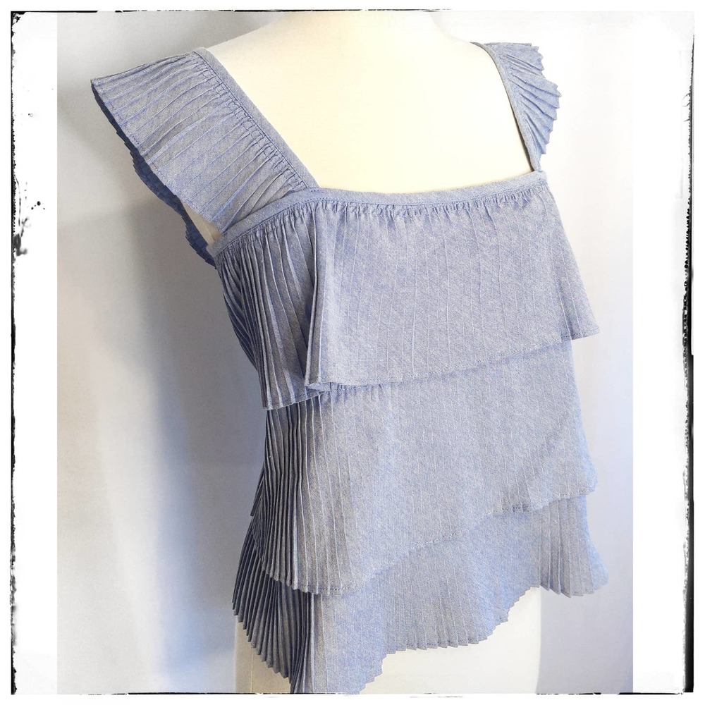 J Crew Pleated Tiered Layered Tank Top Size XL